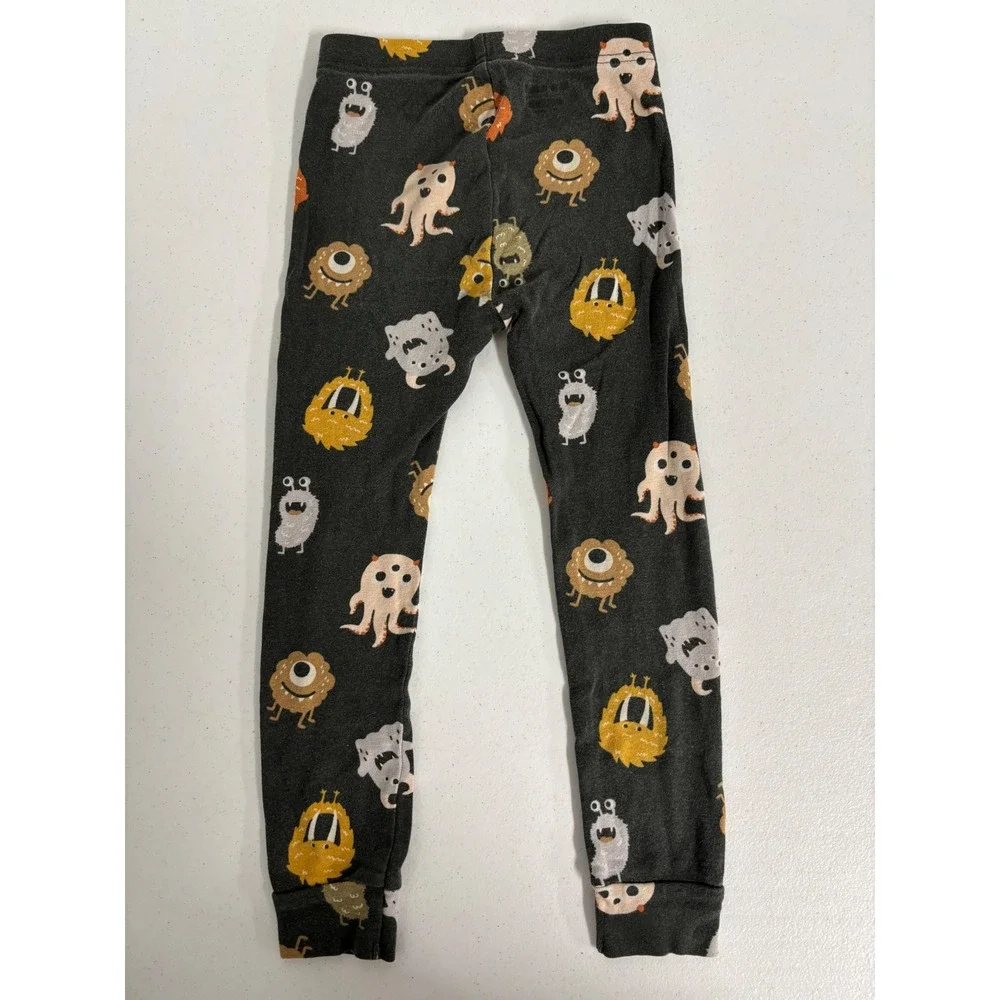 Old Navy Boys 5T Monster Print Pajama Set Short Sleeve Top Long Pants Cotton